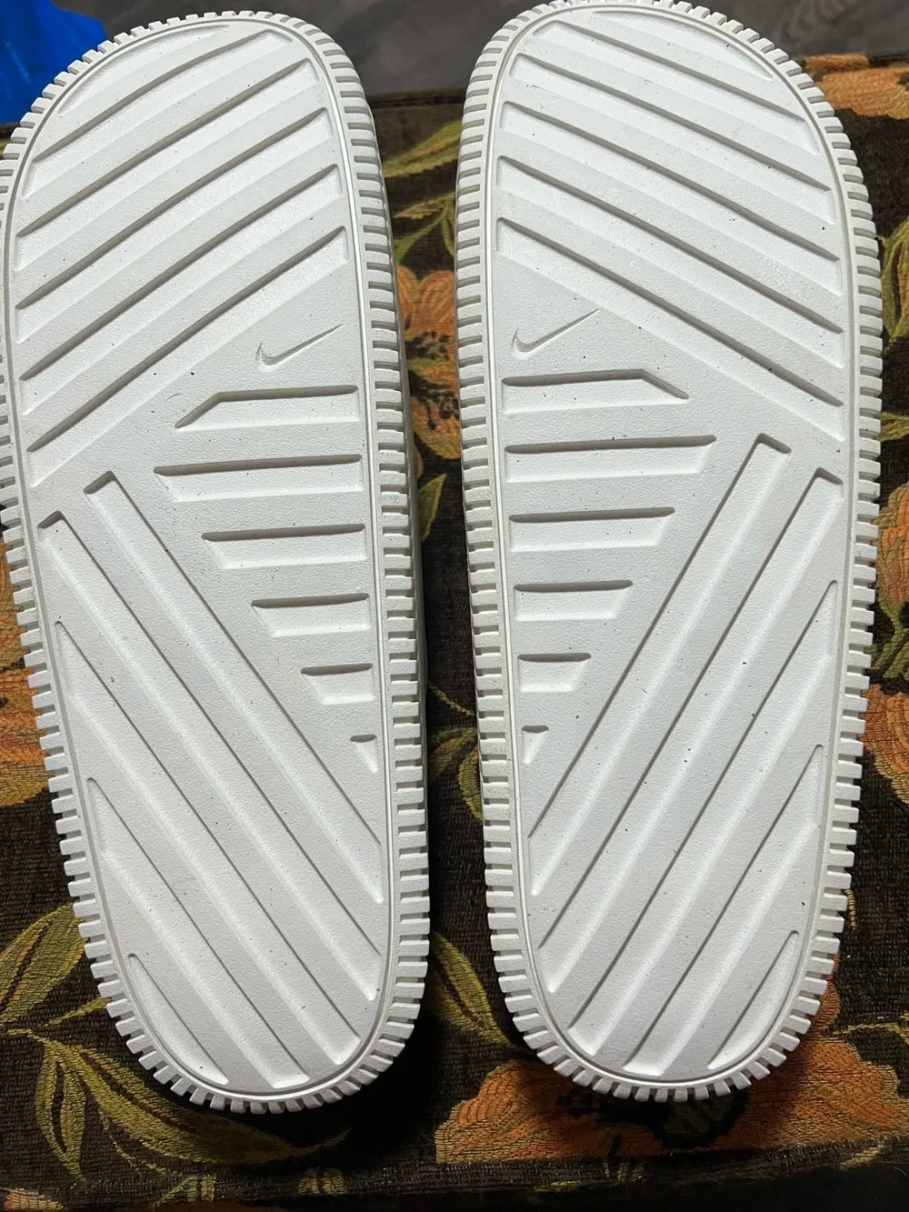 Nike White Calm Slide Sandals